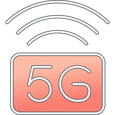 5g wifi sinyali, simge vektör illüstrasyonu