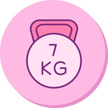 Kettlebell, ağırlık kaldırma modern simge vektörü
