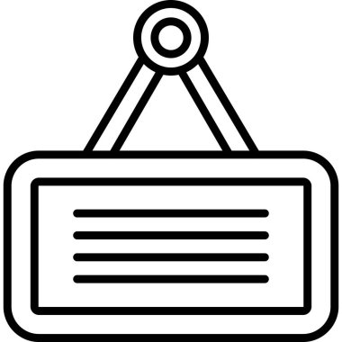 boş tabela, düz simge, vektör illüstrasyonu 