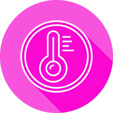 Termometre. Web simgesi basit illüstrasyon 