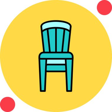 Sandalye. Web simgesi basit illüstrasyon 