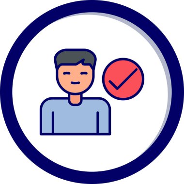 Onaylanmış Adaylar web simgesi vektör illüstrasyonu