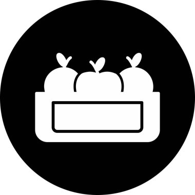 Kutudaki elmaların vektör illüstrasyonu 