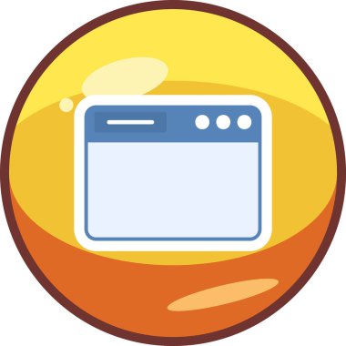 Tarayıcı. Web simgesi vektör illüstrasyonu