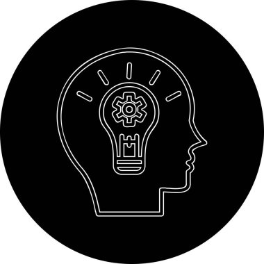 Fikir simgesinin vektör illüstrasyonu 