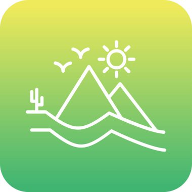 Dune simgesi çizgi vektör çizimi 