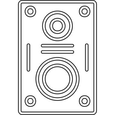hoparlör basit vektör illüstrasyonu