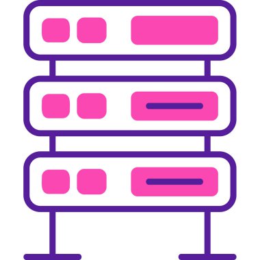 Sunucu. Web simgesi basit illüstrasyon