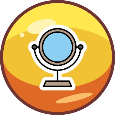 Ayna simgesinin vektör illüstrasyonu 