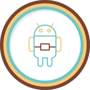 Android Web simgesi vektör çizimi 