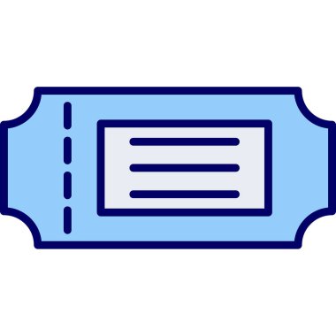 Bilet web simgesi, vektör çizim