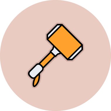 Çekiç ağı simgesi, basit vektör illüstrasyonu 