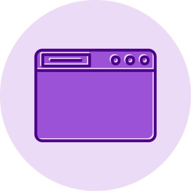 Tarayıcı. Web simgesi vektör illüstrasyonu