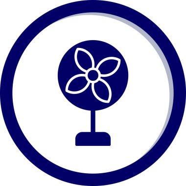 air fan simgesi, vektör illüstrasyonu basit tasarım