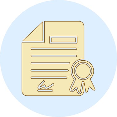 Diploma simgesi, vektör illüstrasyonu basit tasarım