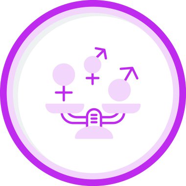 Cinsiyet Eşitliği simgesinin vektör illüstrasyonu             