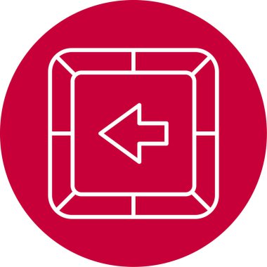 Ok Sol Web simgesi, vektör illüstrasyonu