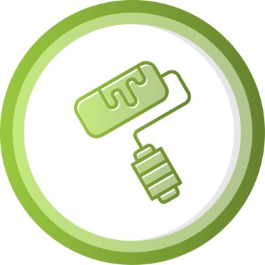  Boya silindiri. Web simgesi basit illüstrasyon