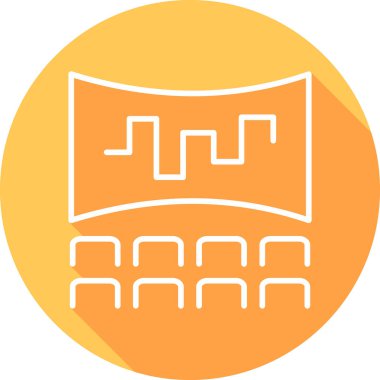 Tiyatro Web simgesi, vektör illüstrasyonu