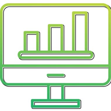 Analiz web simgesi, vektör illüstrasyonu