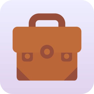 Bavul. Web simgesi basit illüstrasyon 