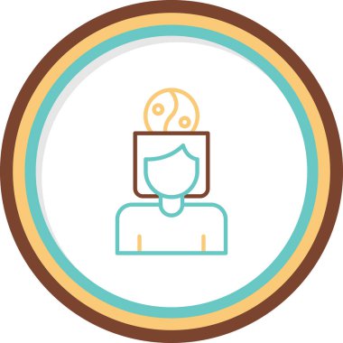 Stres Yönetimi simgesi, vektör illüstrasyonu basit tasarım