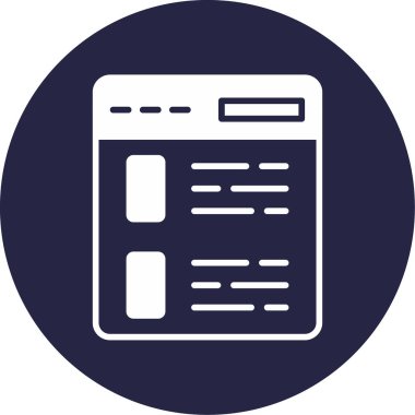 tarayıcı web simgesi, vektör illüstrasyonu