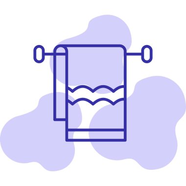 Havlu ağ simgesi, vektör illüstrasyonu 