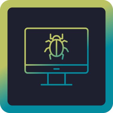 bilgisayar ekranı simgesi, vektör illüstrasyonu basit tasarım