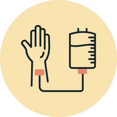 Kan Bağışı Web simgesi, vektör illüstrasyonu 