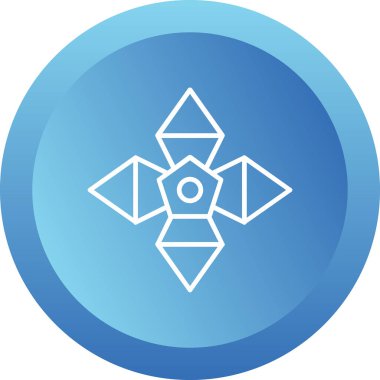 soyut çiçek simgesi, vektör illüstrasyonu basit tasarım