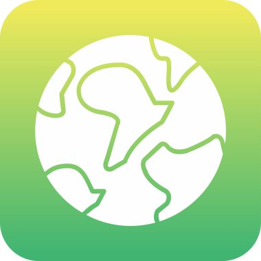 toprak küresi simgesi, vektör illüstrasyonu basit tasarım