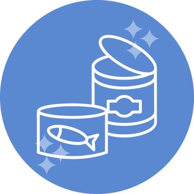 Konserve yemek ikonu. Web için basit illüstrasyon simgesi