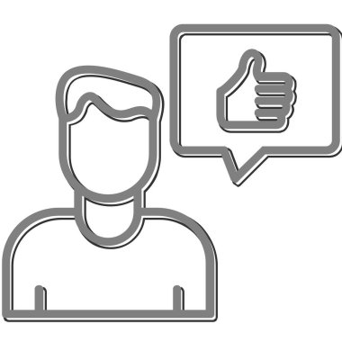 Memnuniyet web simgesi basit illüstrasyon 