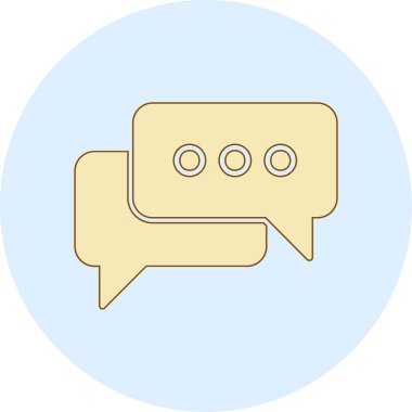 Sohbet baloncukları simgesi, vektör illüstrasyonu basit tasarım