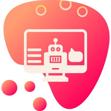 - Asistanım. Web simgesi basit illüstrasyon