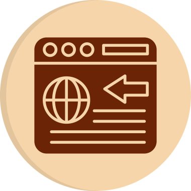 Web sayfası simgesi. vektör illüstrasyonu