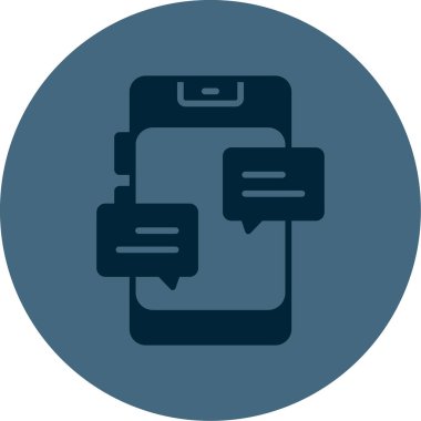 Sohbet baloncukları simgesi, vektör illüstrasyonu basit tasarım