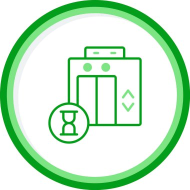 Asansör simgesi, vektör illüstrasyonu basit tasarım