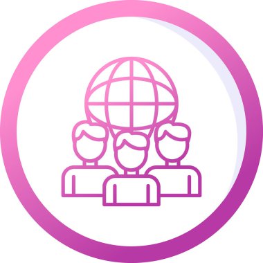 Uluslararası ilişkiler simgesi, vektör illüstrasyonu basit tasarım