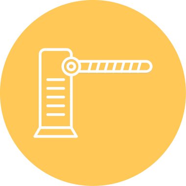 Güvenlik Kapısı Web Simgesi. Basit Vektör İllüstrasyonu