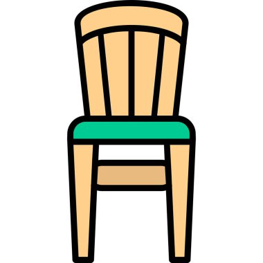 Sandalye. Web simgesi basit illüstrasyon 