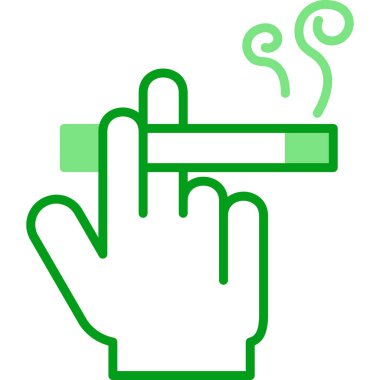 Sigara içme simgesi, vektör illüstrasyonu basit tasarım