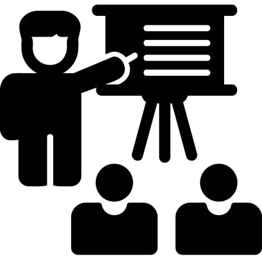 personel eğitim simgesi, vektör illüstrasyonu basit tasarım