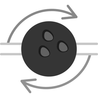 Top simgesinin vektör illüstrasyonu 