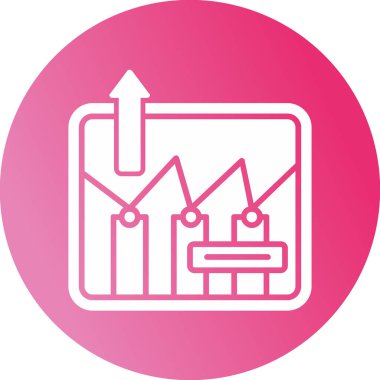Büyüme grafiği Web simgesi basit illüstrasyon  