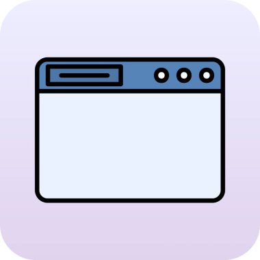 Tarayıcı. Web simgesi vektör illüstrasyonu