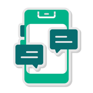 Sohbet baloncukları simgesi, vektör illüstrasyonu basit tasarım