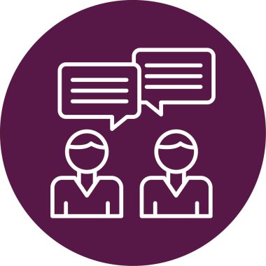 converstation simgesi, vektör illüstrasyonu basit tasarım