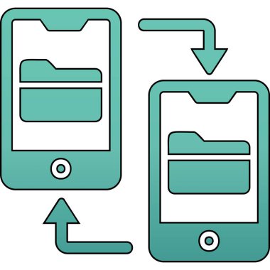 vector illustration of File Transfer modern icon            